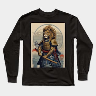 Samurai lion of japan Long Sleeve T-Shirt